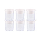 Pacojet Pack of 6 Synthetic Pacotizing® Transparent Beakers with White Lids