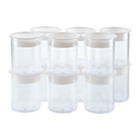 Pacojet Pack of 12 Synthetic Pacotizing® Transparent Beakers with White Lids