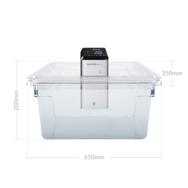 11.6Ltr Polycarbonate Container with Custom Cut lid