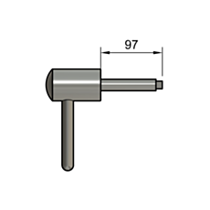 Bertha Door handle (Small shaft 97mm)