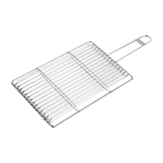 Kasai Stainless Steel Sardine & Octopus Grilling Basket - 30 x 20 x 2cm - 45cm Overall Length