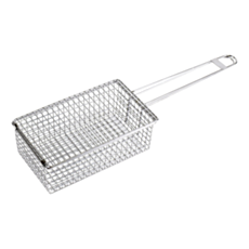 Kasai Stainless Steel Clam & Vegetable Grilling Basket - 24 x 13 x 8cm - 49cm Overall Length