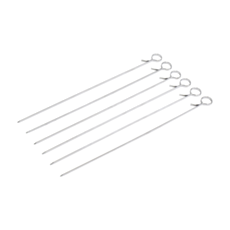 Kasai Stainless Steel Flat BBQ Skewers - Set of 6
