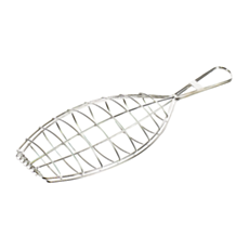 Kasai Stainless Steel Fish Grilling Basket - Medium 31 x 13cm